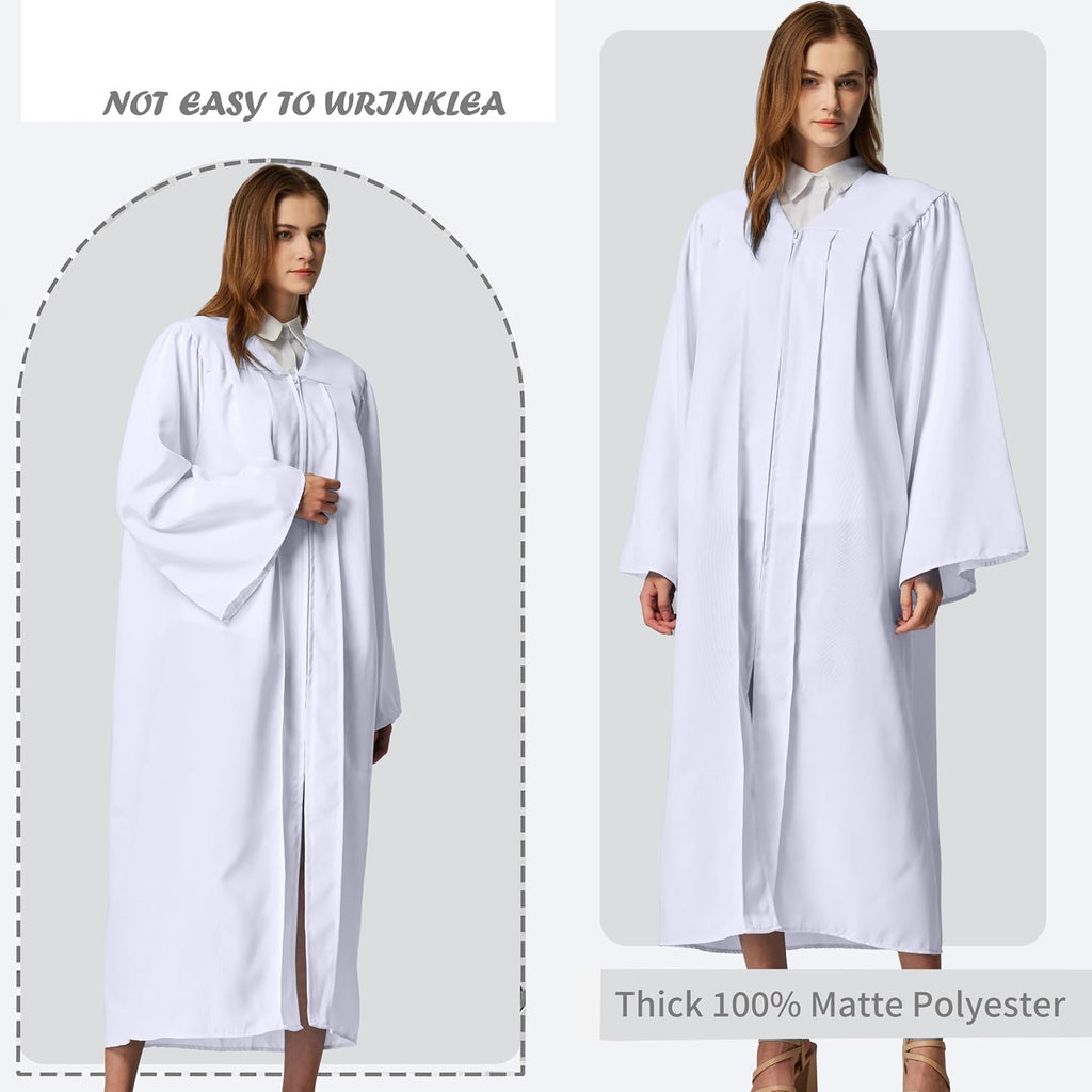 Unisex Matte choir robes for church Baptism Officiant Confirmation Costume,Graduation Gown Pastor &judges robe