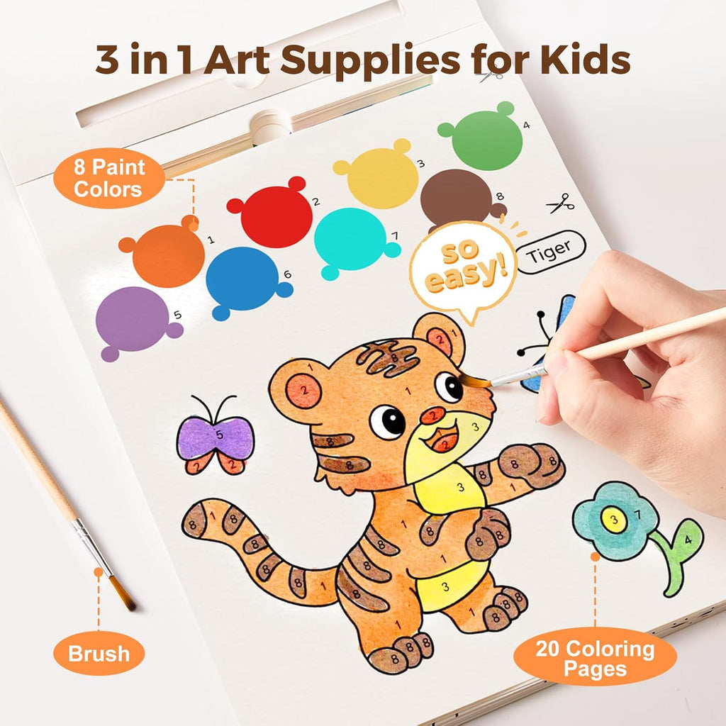 Paint with Water Books for Toddlers, Mess Free Watercolor Painting Activity for Kids Ages 1-3, 2-4, 4-6, Art Craft