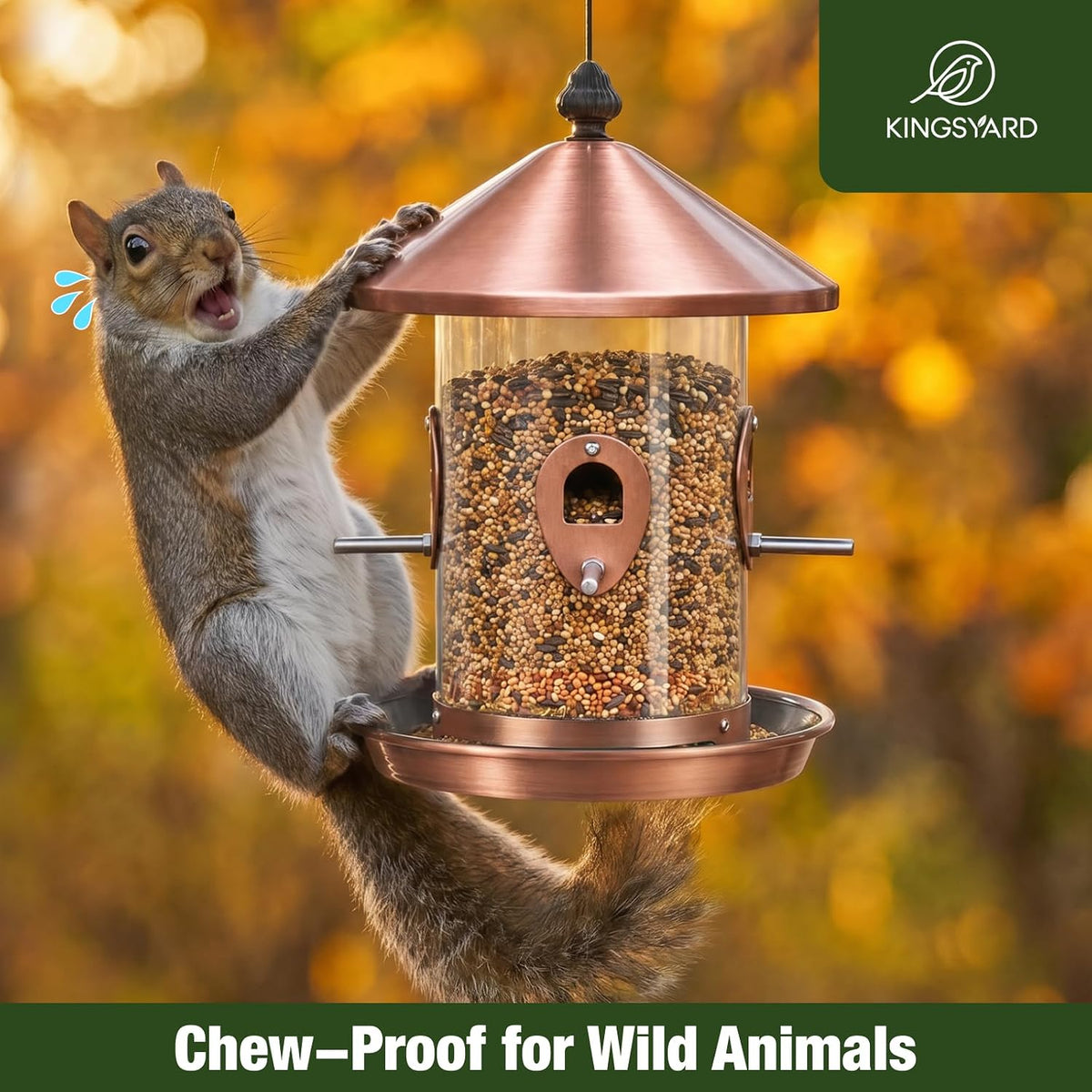 Large Metal Bird Feeder for Outdoors Hanging, Tube Bird Feeders