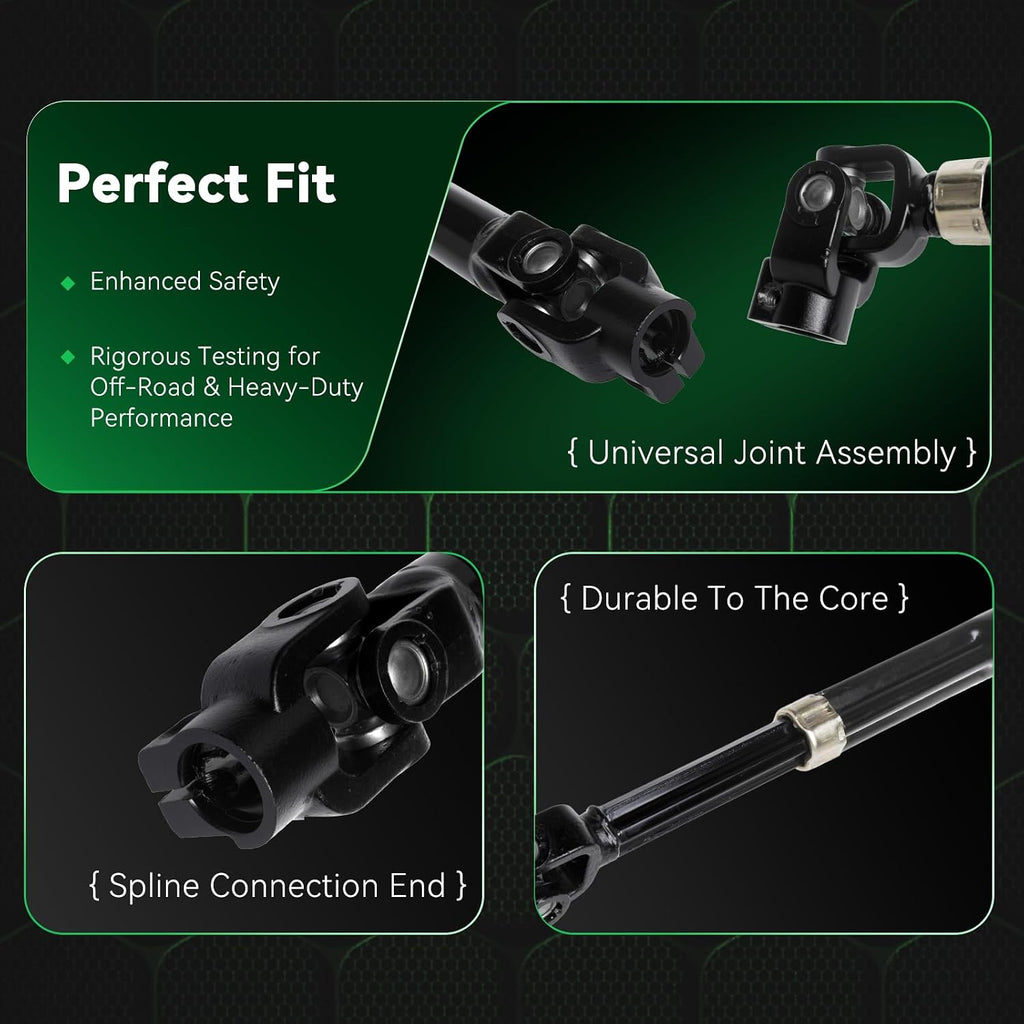 AUQDD Lower Steering Shaft w/U Joint Coupler Fit for 04 05 06 07 08 Fo-rd F-150 [06-08 Lincoln Mark LT ](Steering Column Replace # 425-361 8L3Z3B676B 8L3Z-3B676-B 4L3Z3B676DA 5L3Z3B676AA 7L3Z3B676A)