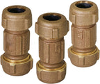 Midline Valve RSC2322 Compression Coupling, Packing Nut, Brass 1 in. Nominal Fitting, 3 in. Length