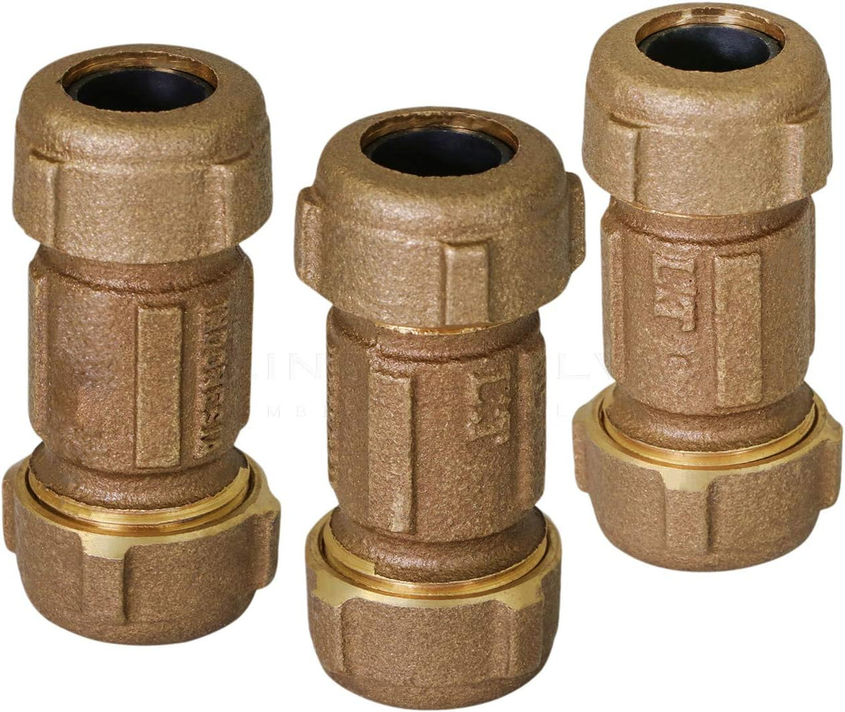 Midline Valve RSC2322 Compression Coupling, Packing Nut, Brass 1 in. Nominal Fitting, 3 in. Length