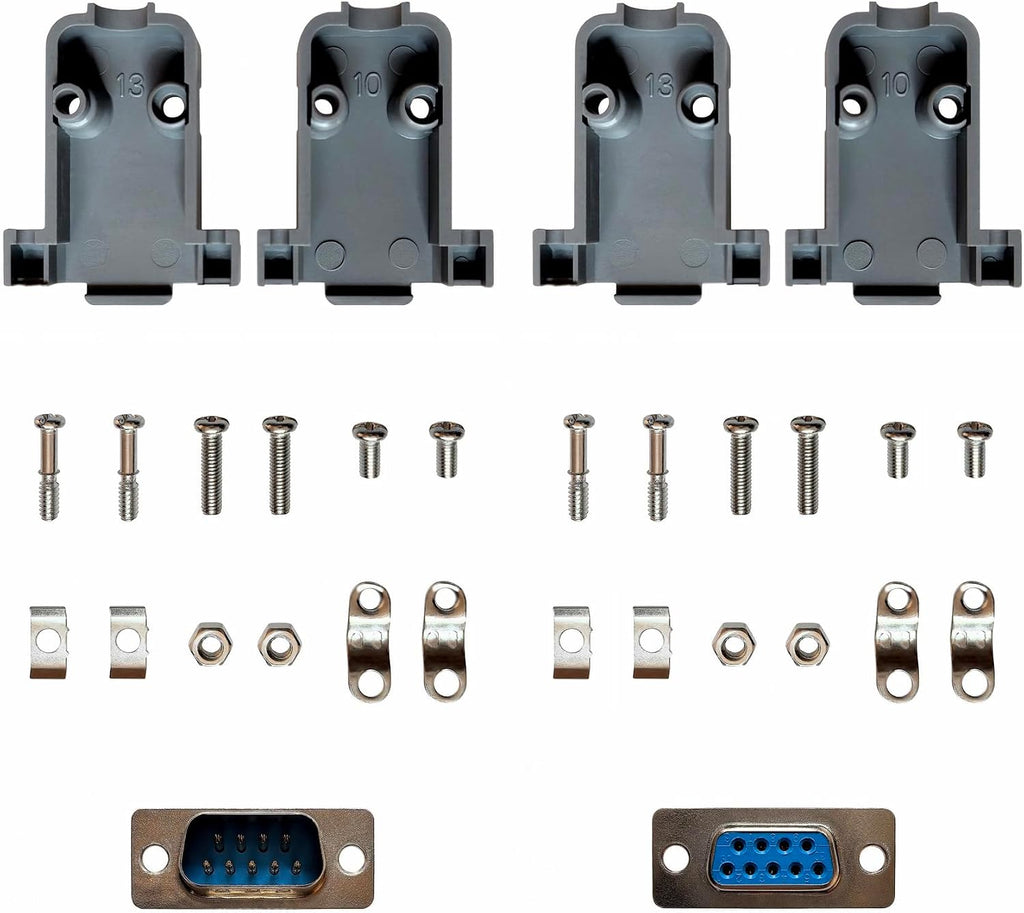 10 Pack DB9 Solder Connector Adapter Kit, RS232 Serial Adapter