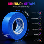 6-Pack 1in x 32.8ft Neon Gaffer Tape, Strong & Fluorescent Glow