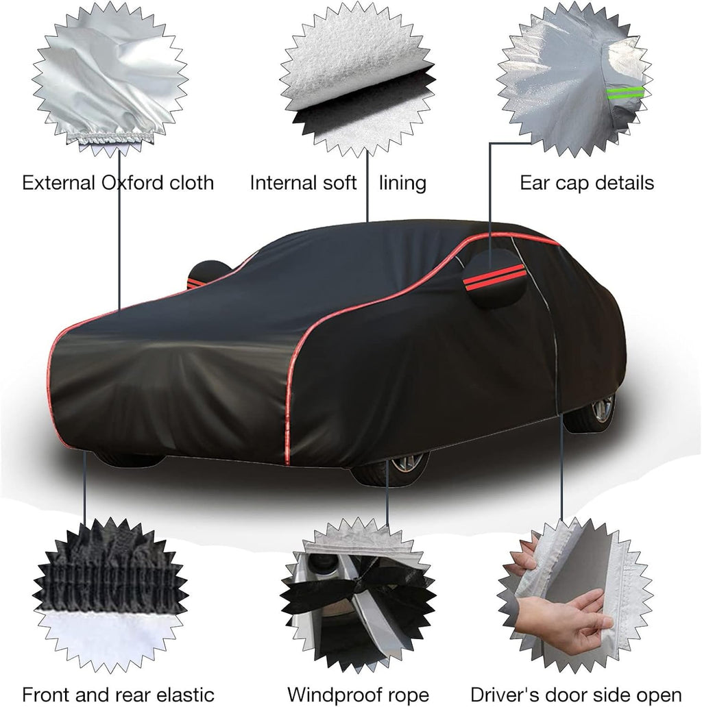 Car Cover Waterproof for Mercedes-Benz E-Class AMG E53 E63S E200 E300, Outdoor Car Covers Waterproof Breathable Large