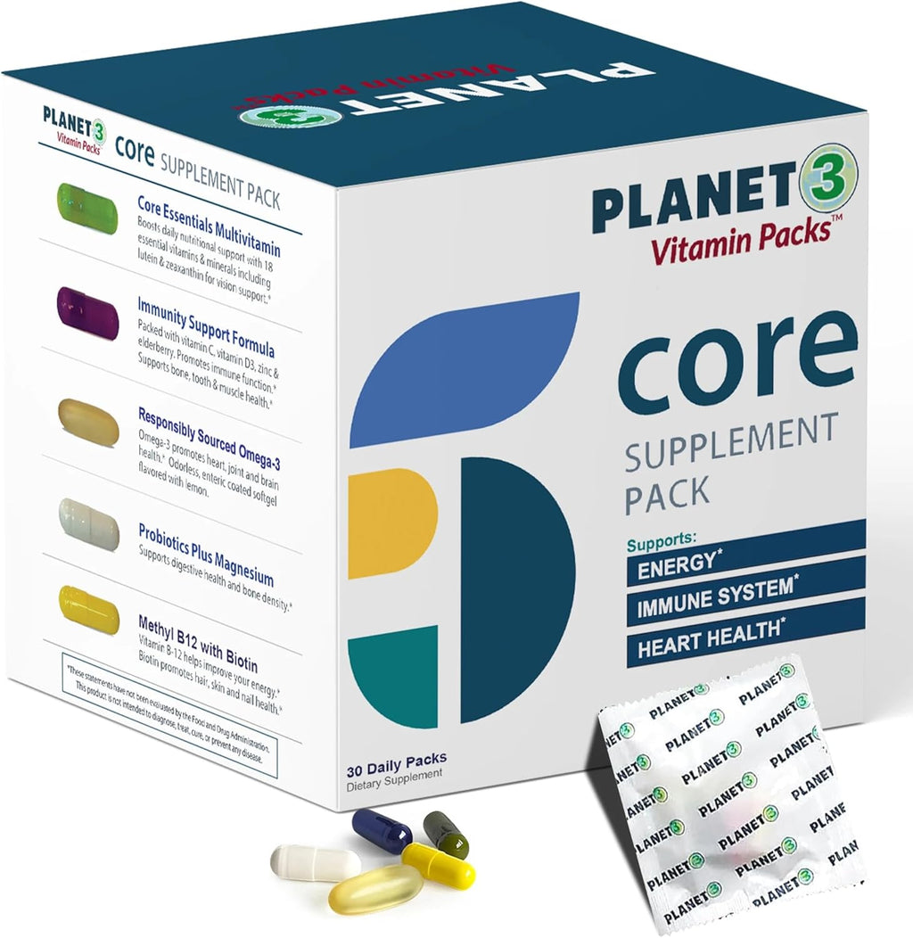 Daily Vitamin Packs for Men & Women – Immune, Energy & Heart Support with Vitamin D3, Omega-3, Probiotics, Methyl B12
