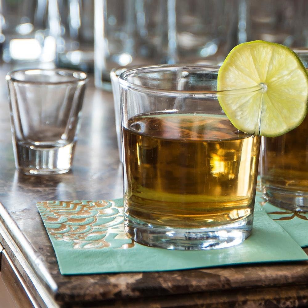 8-oz Heavy Base Rocks Old Fashioned Whiskey Glasses, Set of 12
