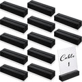 12 Pcs Wood Card Holders,Acrylic,Black,4.6x1.1x1 Inch | Guitar Shaped Stands for Table Numbers, Wedding Party