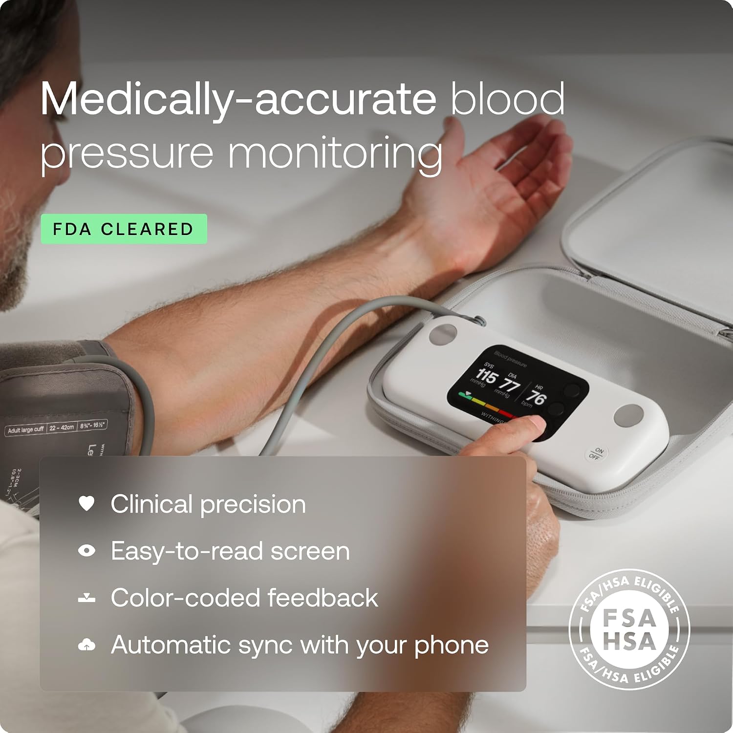 BPM Vision - Blood Pressure Monitor, FDA-Cleared, WiFi & Bluetooth