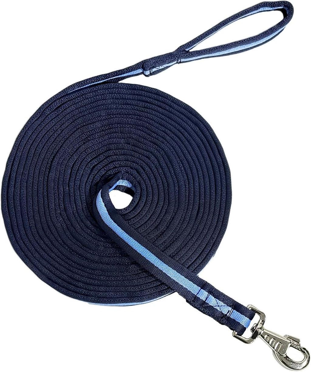 26FT Horse Lunge Line with Tangle-Free Swivel Snap,Quick Release,Heavy Duty Flat Training Rope for Lunging