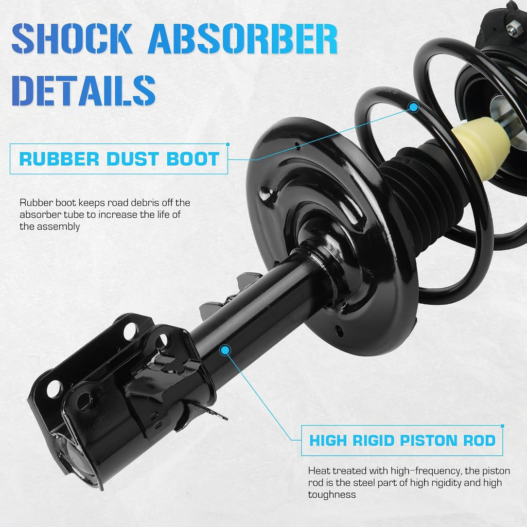 ILONPA 2PCS Front Struts Shocks for 2007-2013 Nissan Altima (Exc. Hybrid)
