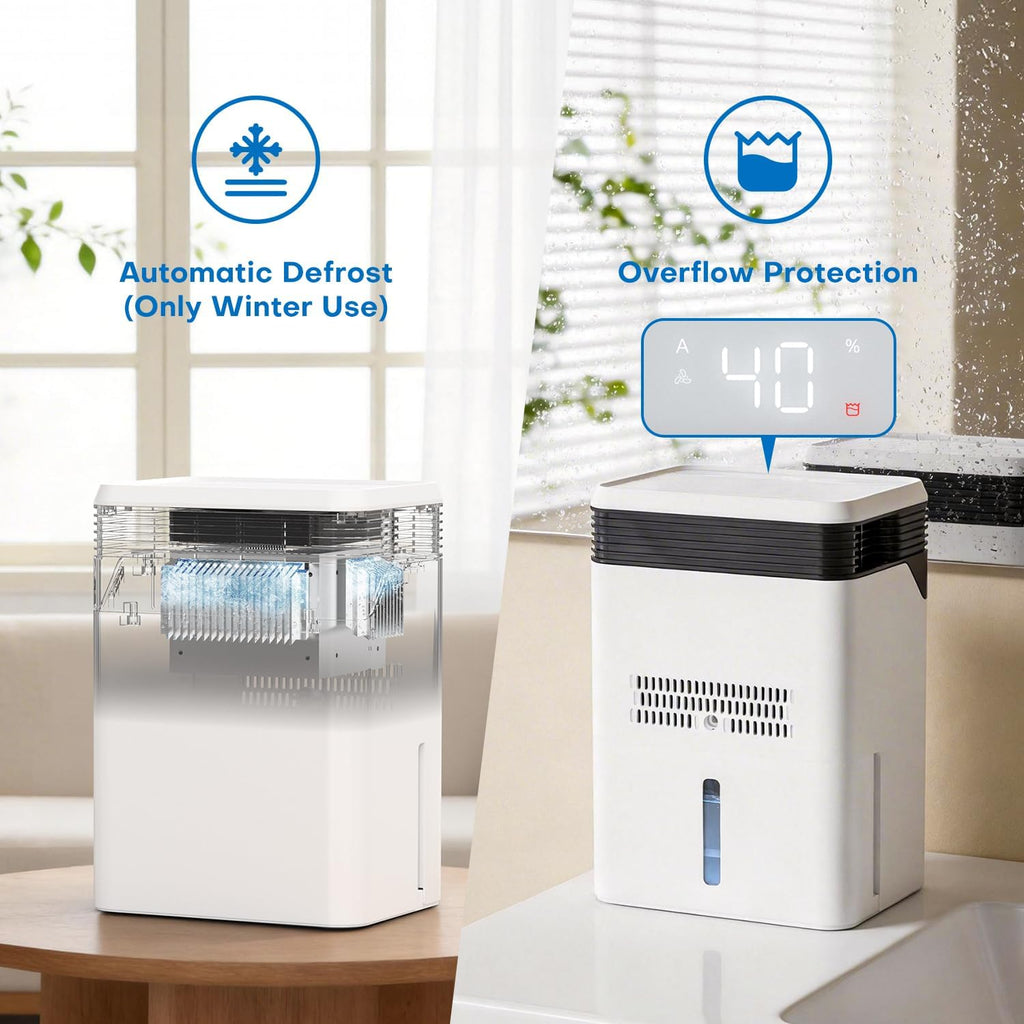 Dehumidifier 101 OZ, Dehumidifier for Bedroom (1000 sq. ft) | Sleep Mode, Humidity Display, Dehumidifiers for Home