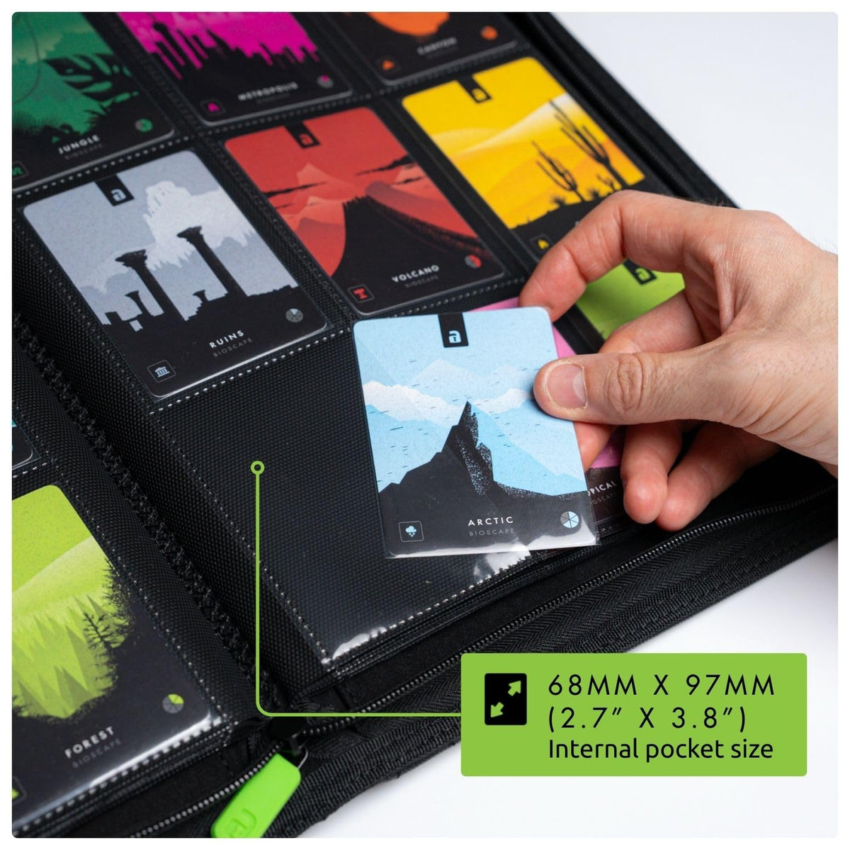 9 Pocket Zip Trading Card Binder 360 Cards Exo-Tec (Black)
