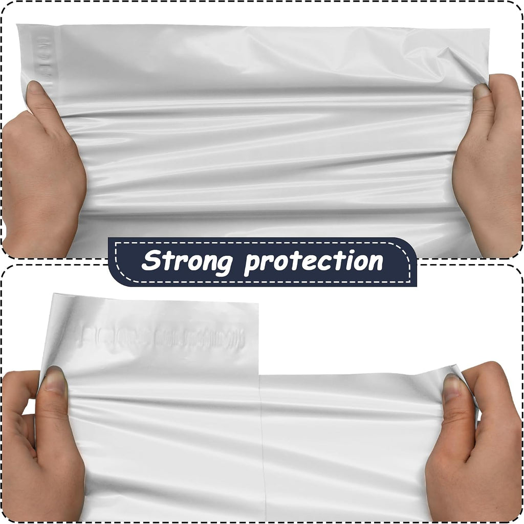 Poly Mailer 9x12 Inch 100Pcs, Shipping Bags for Clothing, White