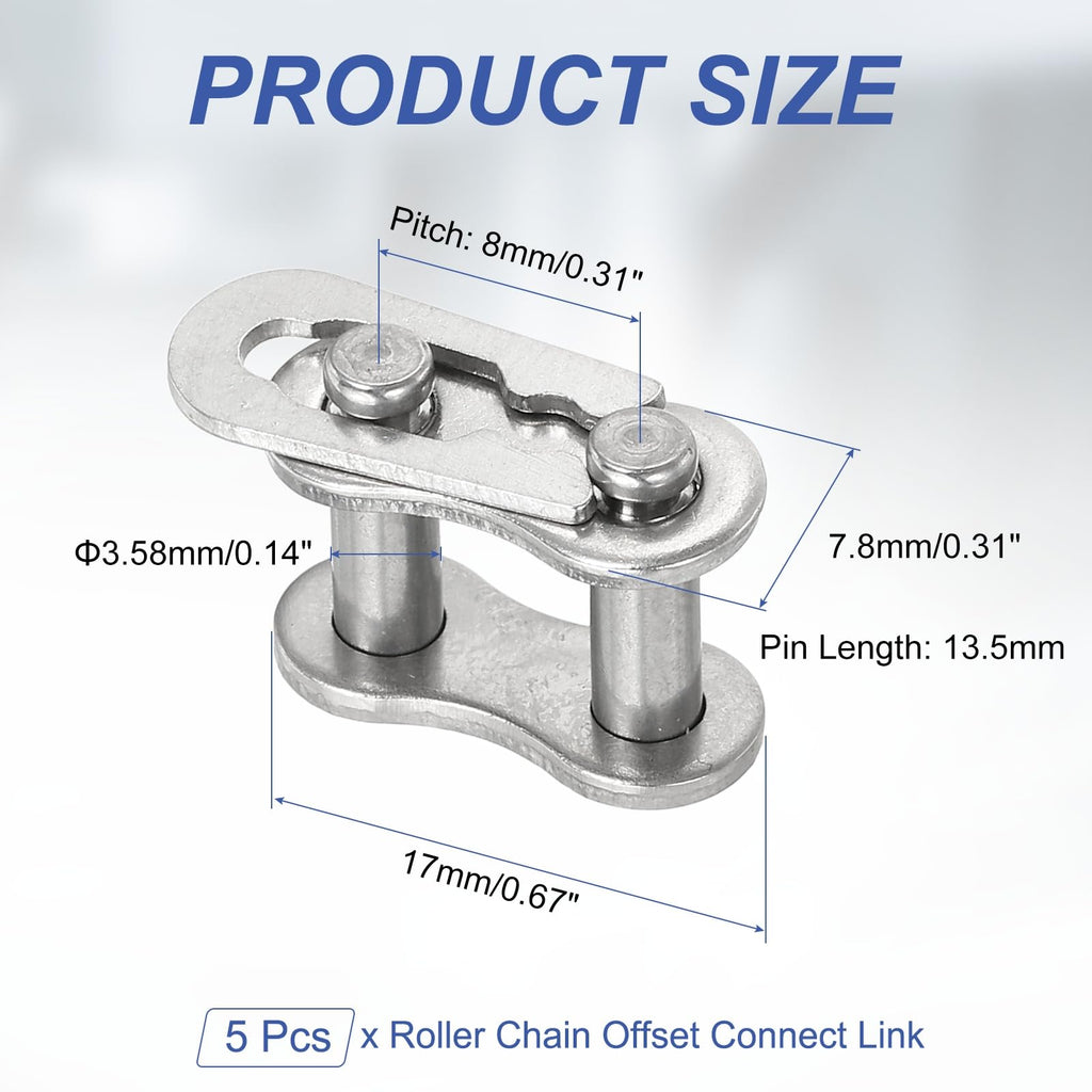 DTGN 5Pcs ANSI #35 Roller Chain Connect Link, 8mm Pitch