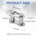 DTGN 5Pcs ANSI #35 Roller Chain Connect Link, 8mm Pitch