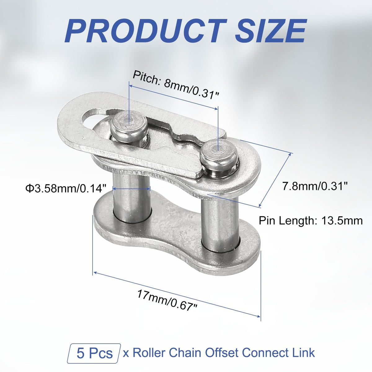 DTGN 5Pcs ANSI #35 Roller Chain Connect Link, 8mm Pitch
