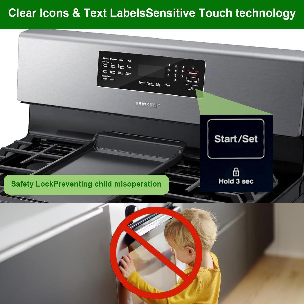 DG34-00020A Range Membrane Switch Touchpad Overlay-Compatible with Samsung