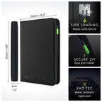 9 Pocket Zip Trading Card Binder 360 Cards Exo-Tec (Black)