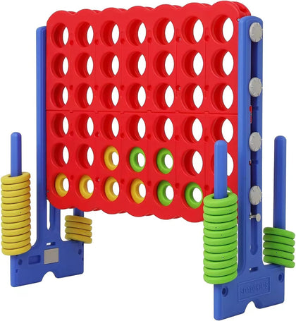 Patent Authorized Giant 4 Connect in a Row Game, Height Adjustable Jumbo Yard Games for Kids and Adults Outdoor Play