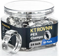 3/4 Inch PEX Crimp Rings 60 Pack for PEX Fittings Plumbing