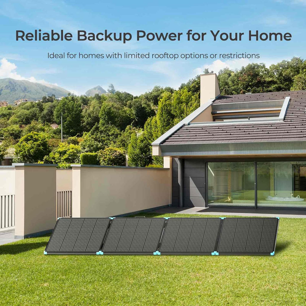 400W Portable Solar Panel, Premium Materials for Decades of Use | Foldable Suitcase for Power Stations, Plug and Play