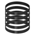 MECCANIXITY 200mm GT-2 Timing Belt 9mm Width 2mm Pitch Black 5pcs