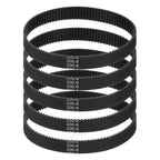 MECCANIXITY 200mm GT-2 Timing Belt 9mm Width 2mm Pitch Black 5pcs