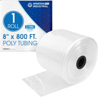 8" X 800' Clear Plastic Tubing - 2.1 Mil Poly Tube Roll