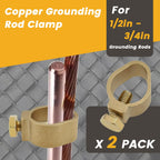 BaYiToo 2 Pcs Direct Burial Ground Rod Clamp