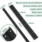 4Pack 16” Heavy Duty Piano Hinge Stainless Black Continuous & Piano Hinges