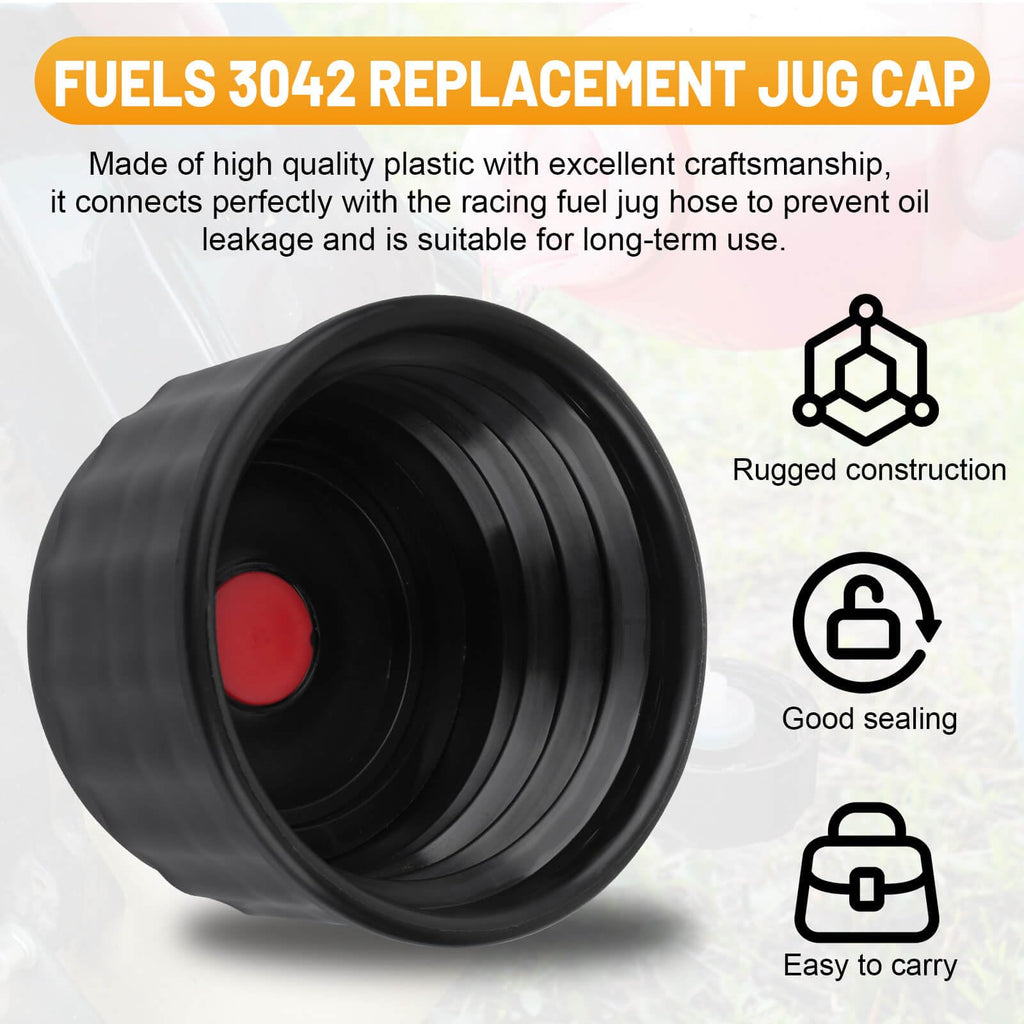 Gas Cans, Fuels Replacement Jug Cap with Rubber Gasket & Plug, 2 Pack