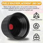 Gas Cans, Fuels Replacement Jug Cap with Rubber Gasket & Plug, 2 Pack