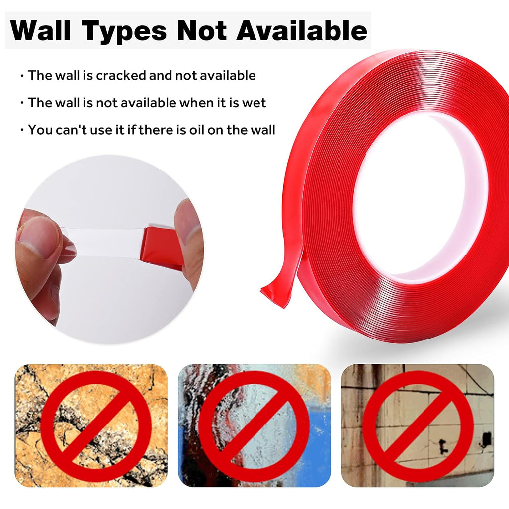 Double Sided Tape Heavy Duty Mounting Tape Acrylic Adhesive Foam Tape for Picture Hanging Strips Thick for Walls