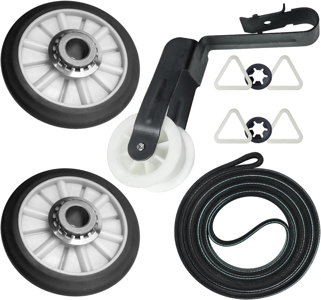 4392065 Dryer Repair Kit with 349241T Drum Roller Kit, 691366 Idler Pulley 341241 Belt Compatible with Whirlpool