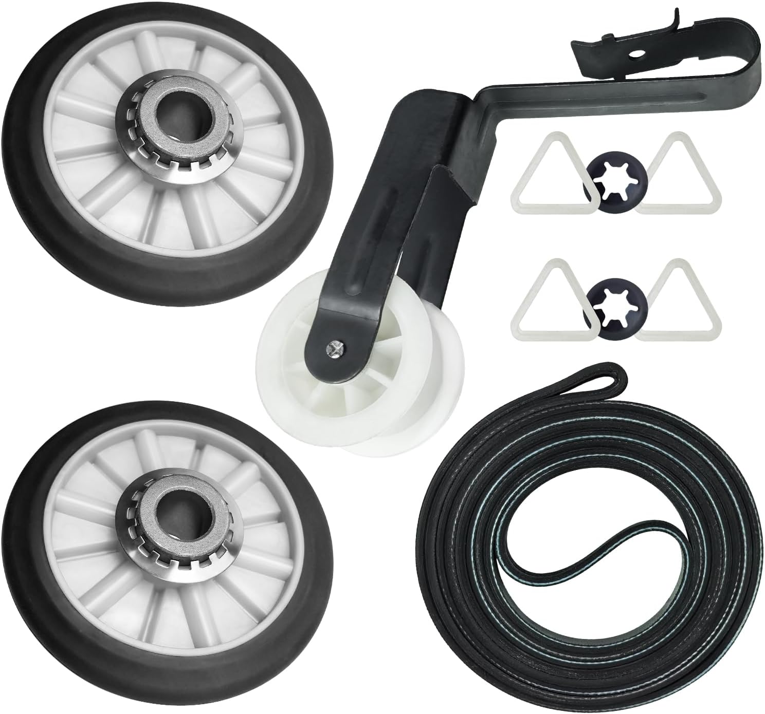 4392065 Dryer Repair Kit with 349241T Drum Roller Kit, 691366 Idler Pulley 341241 Belt Compatible with Whirlpool