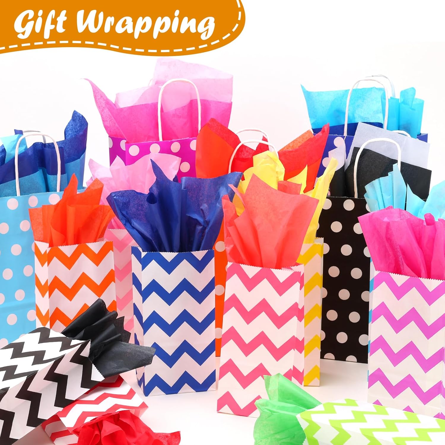 200 Sheets Tissue Paper, 20 Colors 14" X 20" Tissue Papers for Gift Bags Birthday Party Flower Decoration, Colored