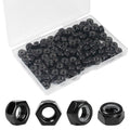 100Pcs M5 x 0.8mm Nylon Insert Hex Lock Nuts Locknuts