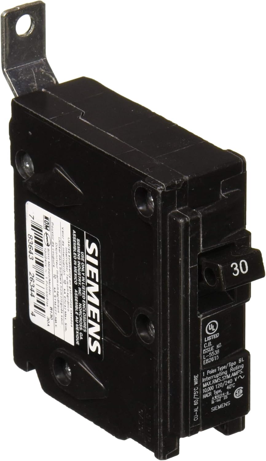 SIEMENS B130 30-Amp Single Pole 120-Volt 10KAIC Bolt in Breaker