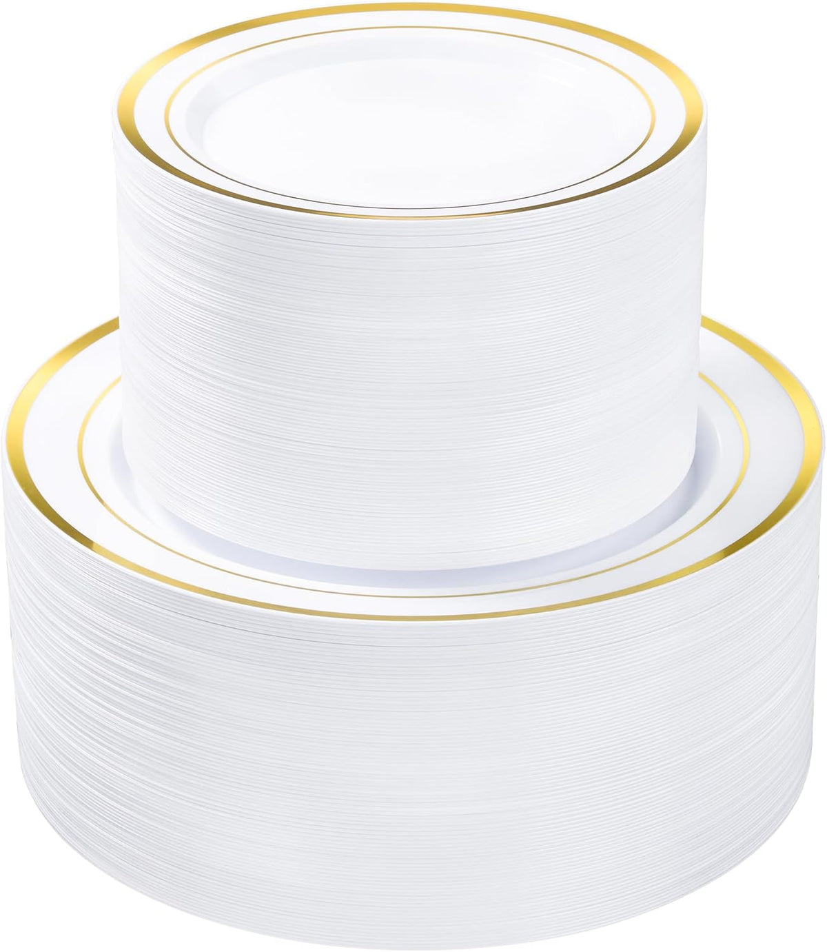 200PCS Gold Plastic Plate, Disposable Party Plates