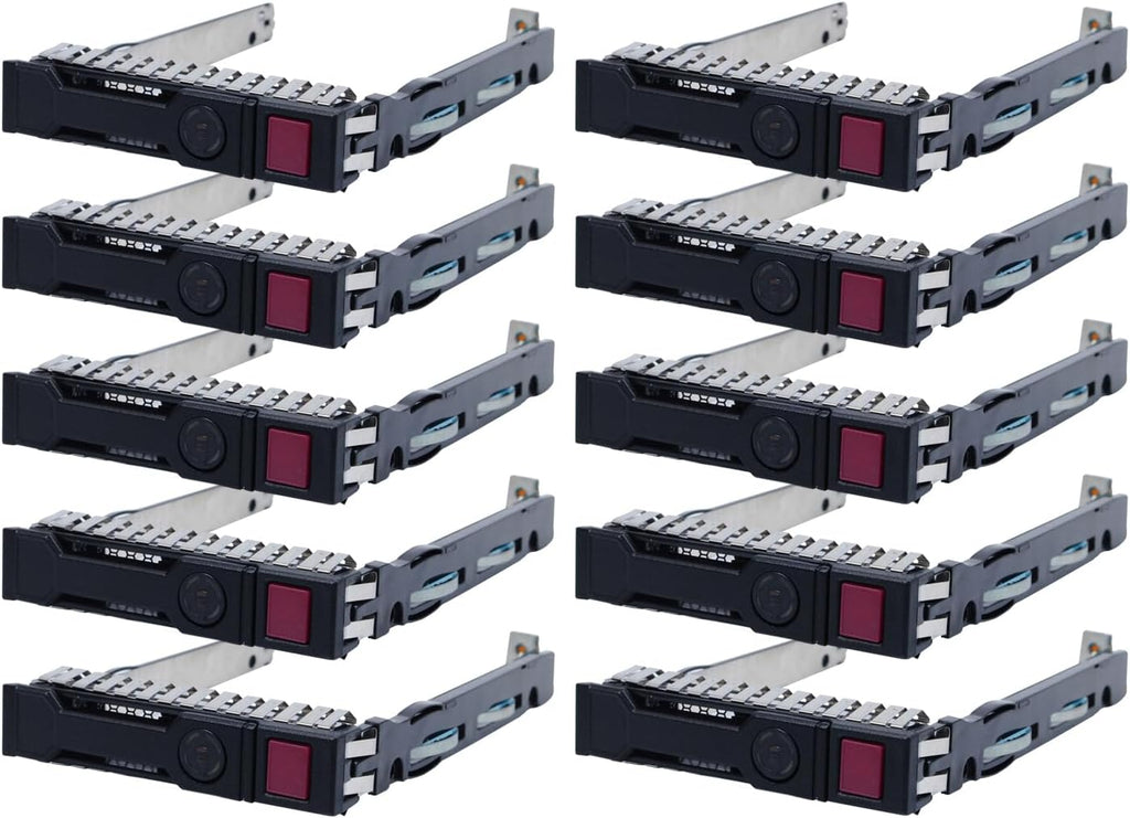 10-Pack Hard Drive Tray Caddy 2.5 SSD Caddy 651687-001 651699-001