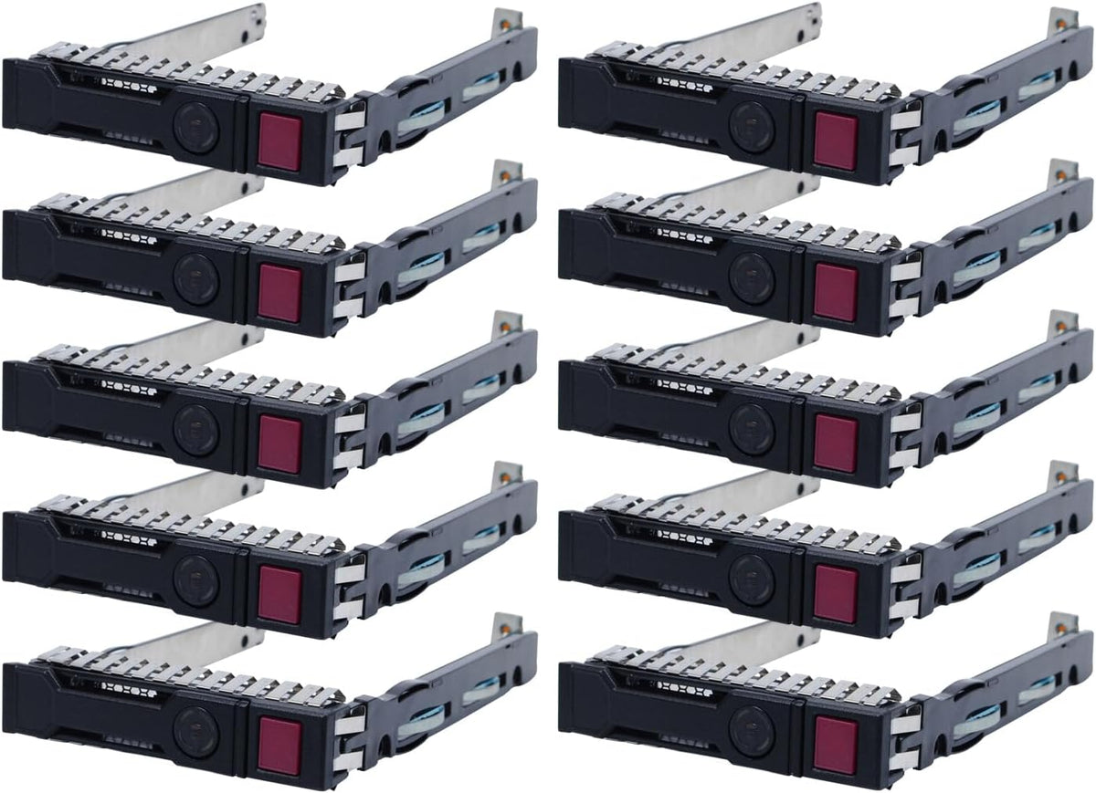 10-Pack Hard Drive Tray Caddy 2.5 SSD Caddy 651687-001 651699-001
