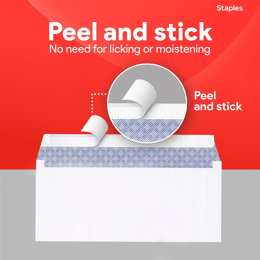 #10 QuickStrip EasyClose Security Envelopes, White, 1000/Ctn