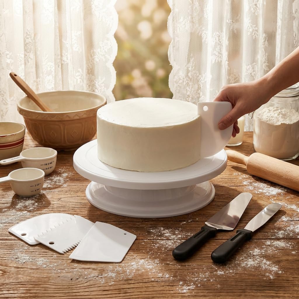 Cake Decorating Kit with Cake Turntable and Decorating Tools