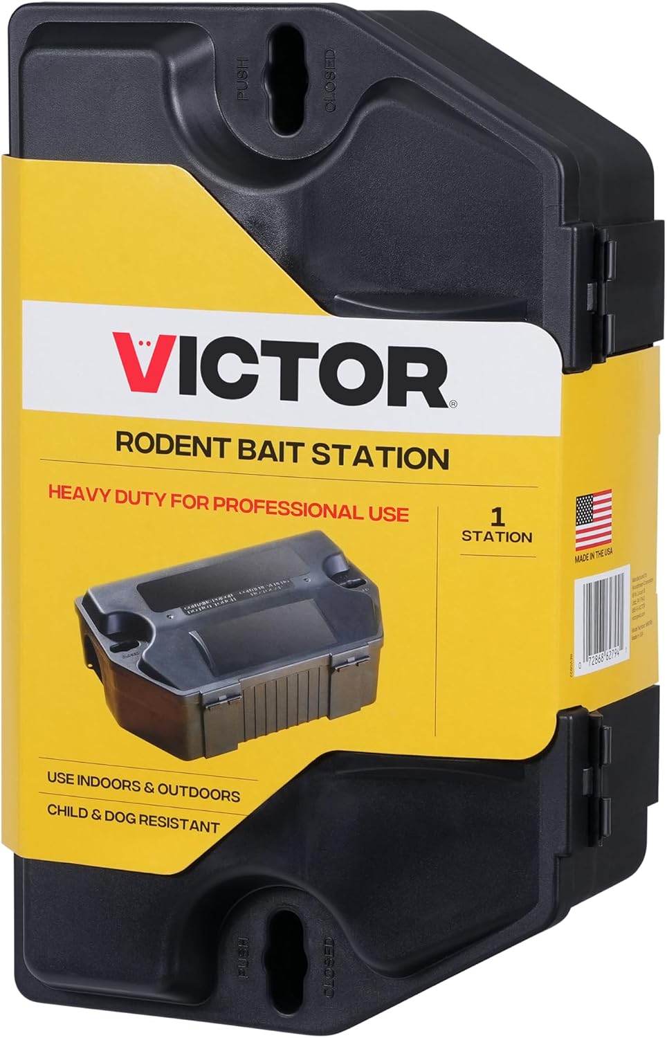 Refillable Rodent Bait Station - XL Rodenticide Bait Station - Also Holds Rat Traps - Indoor and Outdoor Use - M901RB