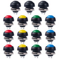 15PCS 12mm Waterproof Momentary ON-Off Push Button Switch, 5 Colors