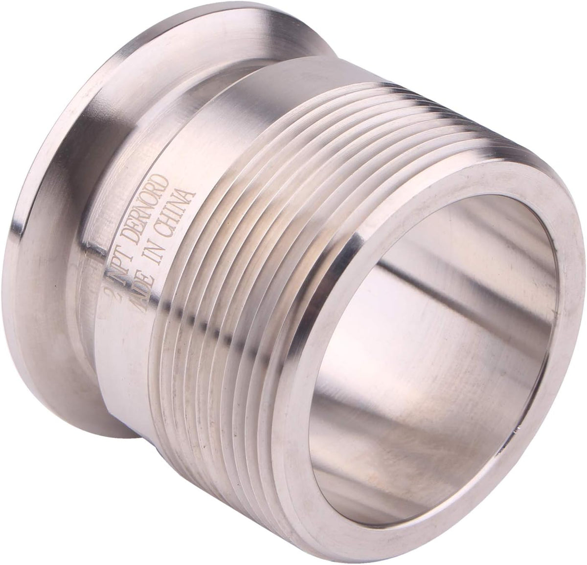 DERNORD 2'' Tri clamp Adapter to 2 inch MNPT Thread Ferrule Sanitary Pipe Fitting