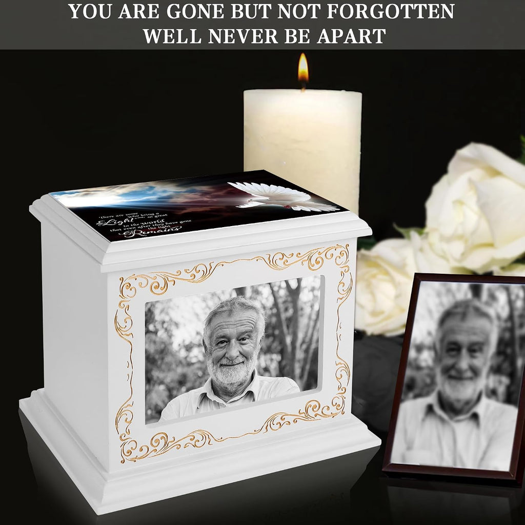 Cremation Urns for Human Ashes Adult Up to 200 IBS with Photo Frame