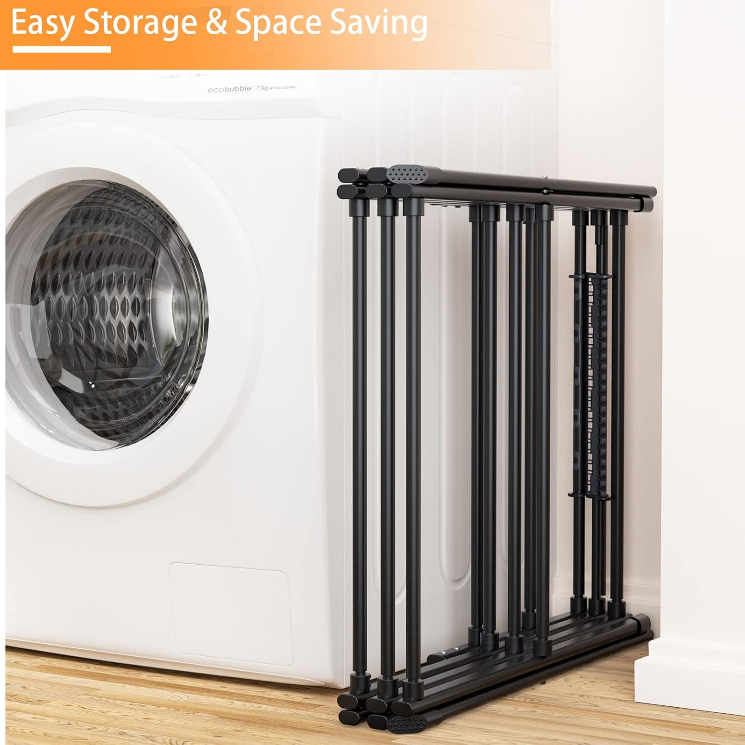 Clothes Drying Rack Foldable Drying Rack Clothing Black-1pack | for Laundry - 40" x 28.8" x 14.2", Space Saving