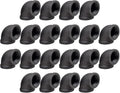 DSDS 20 PACK 1/2" Pipe Fitting Elbow, Rustic Industrial Style Black Malleable Iron Pipe Elbow for Home Decor